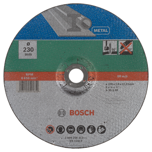 Bosch Accessoires Doorslijpschijf gebogen, metaal | 230 X 3 mm - 2609256313