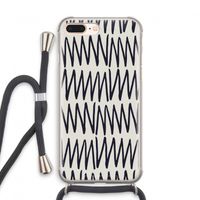 Marrakech Zigzag: iPhone 8 Plus Transparant Hoesje met koord