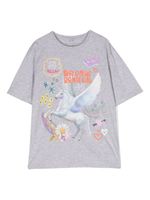 Stella McCartney Kids t-shirt en coton à imprimé graphique - Gris - thumbnail