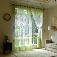 2 PC'S Sheer Tulle venster gordijnen voor woonkamer de slaapkamer de keuken grootte: 1mX 2.5 m (Punch) (groen) 2 PC'S Sheer Tulle venster gordijnen voor woonkamer de slaapkamer de keuken grootte: 1mX 2.5 m (Punch) (groen)