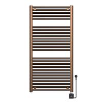 Elektrische Radiator BWS Lara 118.5x60 Cm Smart Wifi Geborsteld Brons Koper PVD