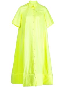 Melitta Baumeister robe-chemise mi-longue à ourlet texturé - Jaune