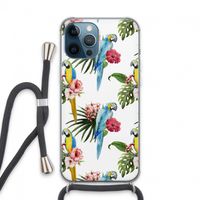 Kleurrijke papegaaien: iPhone 13 Pro Max Transparant Hoesje met koord
