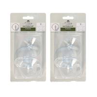 Zuignappen ophanghaakjes - 6x st - 6 cm - groot - transparant - kerstverlichting ophangen
