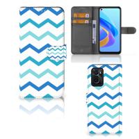 OPPO A76 | A96 | Telefoon Hoesje | Zigzag Blauw