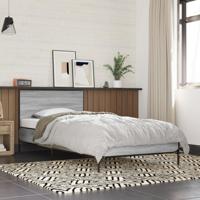 Bedframe bewerkt hout en metaal grijs sonoma eiken 100x200 cm - thumbnail