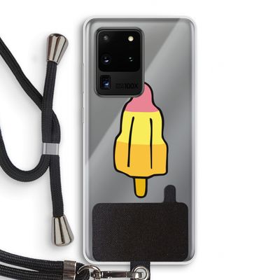 Raketijsje: Samsung Galaxy S20 Ultra Transparant Hoesje met koord