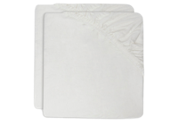 Hoeslaken Wieg Jersey 40/50x80/90cm - Ivory - 2 Stuks - thumbnail