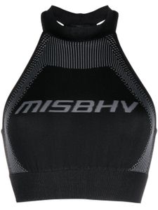 MISBHV haut crop à logo en jacquard - Noir