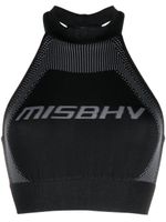 MISBHV haut crop à logo en jacquard - Noir - thumbnail