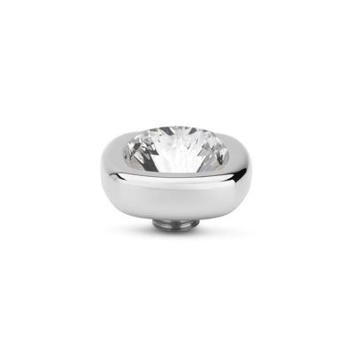 Melano Vivid Quadrate Steentje Crystal Zilver