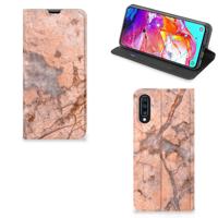 Samsung Galaxy A70 | Standcase | Marmer Oranje