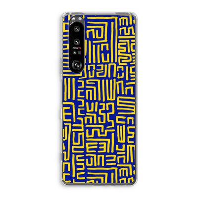 Majorelle Blue Print: Sony Xperia 1 III Transparant Hoesje