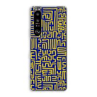 Majorelle Blue Print: Sony Xperia 1 III Transparant Hoesje