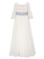 Manuela Macías robe longue Geraldine en tulle - Blanc