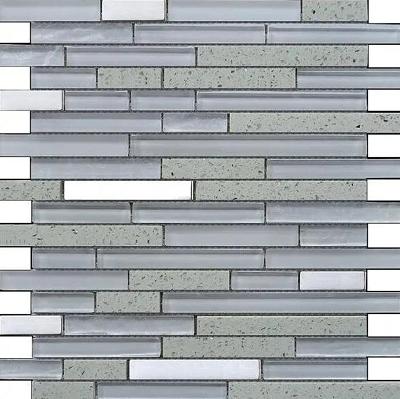 Mozaïek tegels Kwarts Wit 30x30 - Rechthoek Wandtegels Glas