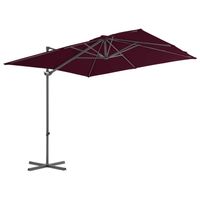 The Living Store Hangende Parasol - Elegant - Tuinparasol - Afmetingen- 250x250x247 cm - Kleur- Bordeauxrood -