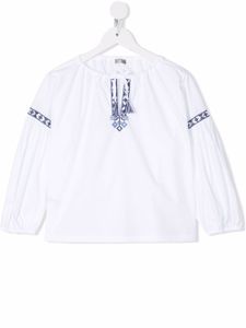 Il Gufo tunique à broderies - Blanc