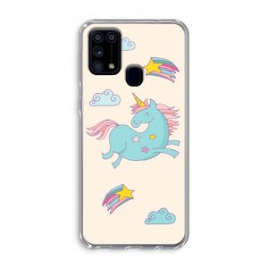 Vliegende eenhoorn: Samsung Galaxy M31 Transparant Hoesje