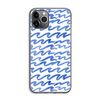 Blauwe golven: iPhone 11 Pro Max Transparant Hoesje
