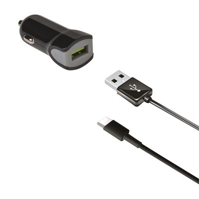 Celly Autolader USB-C 2.4A zwart 0517546