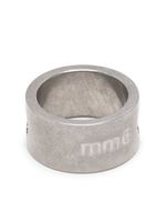 MM6 Maison Margiela bague Circle Hole gravée - Argent