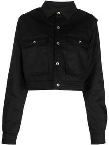 Rick Owens DRKSHDW veste crop à découpes - Noir