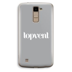 Topvent Grijs Wit: LG K10 (2016) Transparant Hoesje