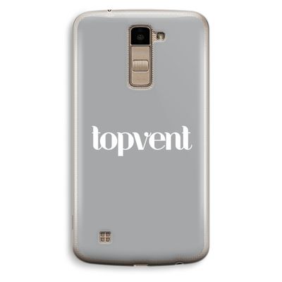 Topvent Grijs Wit: LG K10 (2016) Transparant Hoesje