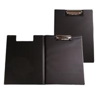 Documenten Clipboard met omslag - 2x - A4 formaat - Zwart - pvc - Klembord - Kantoor