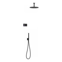 Regendouche set electronisch Tres Shower technology | Inbouw | Thermostaatkraan | 2-weg | Rond | Zwart mat