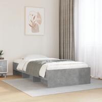 Bedframe bewerkt hout betongrijs 90x190 cm