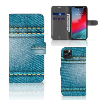 Apple iPhone 11 Pro Max | Wallet Case | met Pasjes | Jeans