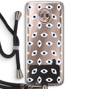 Eyes pattern: Motorola Moto G6 Transparant Hoesje met koord