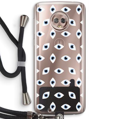 Eyes pattern: Motorola Moto G6 Transparant Hoesje met koord