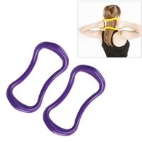 2 PC'S PP glad yoga cirkel fascia stretching ring Pilates weerstand ring (paars)