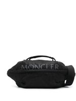 Moncler sac porté épaule Alchemy en cuir à logo imprimé - Noir - thumbnail