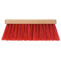 Bezemkop buiten - rood - FSC hout/nylon - 28 cm