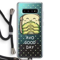 Avo Good Day: Samsung Galaxy S10 Plus Transparant Hoesje met koord Avo Good Day: Samsung Galaxy S10 Plus Transparant Hoesje met koord
