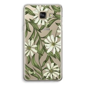 Wit bloemenpatroon: Samsung Galaxy A5 (2016) Transparant Hoesje