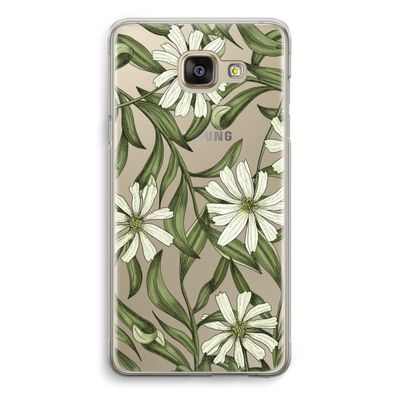 Wit bloemenpatroon: Samsung Galaxy A5 (2016) Transparant Hoesje