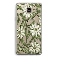Wit bloemenpatroon: Samsung Galaxy A5 (2016) Transparant Hoesje