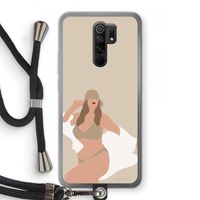 One of a kind: Xiaomi Redmi 9 Transparant Hoesje met koord