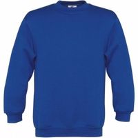 Kobaltblauwe katoenmix sweater voor meisjes   - - thumbnail