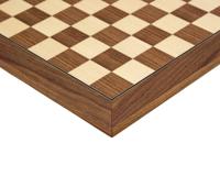 40 cm Walnoot en Esdoorn Luxe Schaakbord