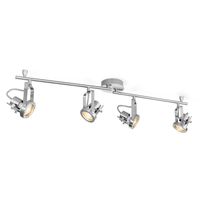 Home sweet home LED opbouwspot Robo 4 lichts balk ↔ 81 cm - mat staal