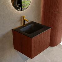 Badmeubel Mondiaz Kurve | 50 cm cm | Meubelkleur Ruby | Wastafelkleur Urban | Solid surface | Wasbak midden spoelbak | 1 kraangat