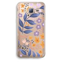 Flowers with blue leaves: Samsung Galaxy J3 (2016) Transparant Hoesje