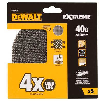 DeWALT DTM8675 Mesh Schuurgaas ø 150mm K40 VE=5