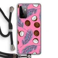 Kokosnoot roze: Samsung Galaxy A72 5G Transparant Hoesje met koord
